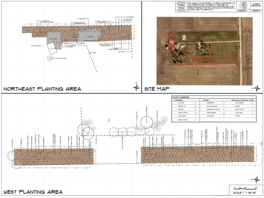 2D windbreak planting plan sheet